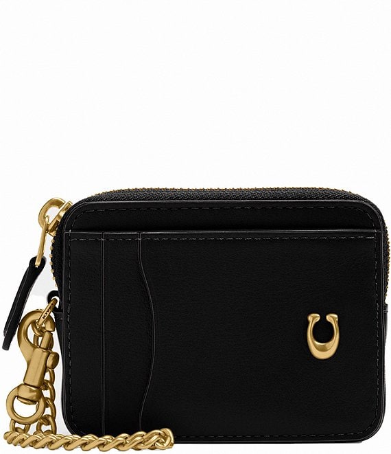 COACH Essential Leather Chain Card wallet