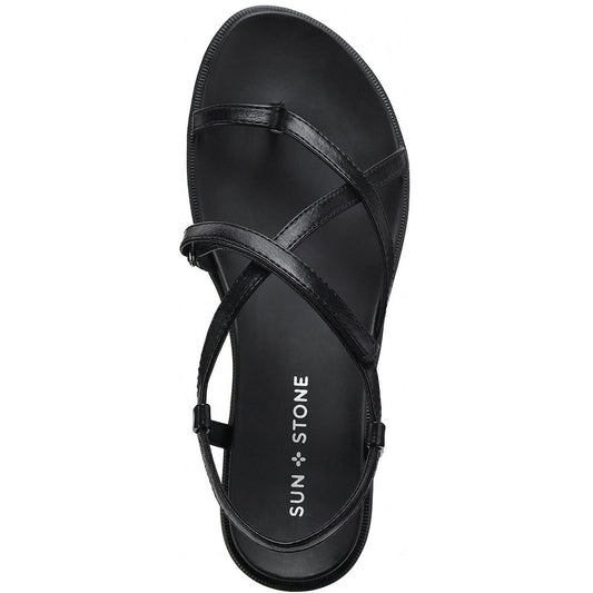 Sun Stone Juune Flat Sandals Black 8M