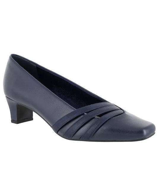 Easy Street Entice Squared toe Pumps Navy 9M