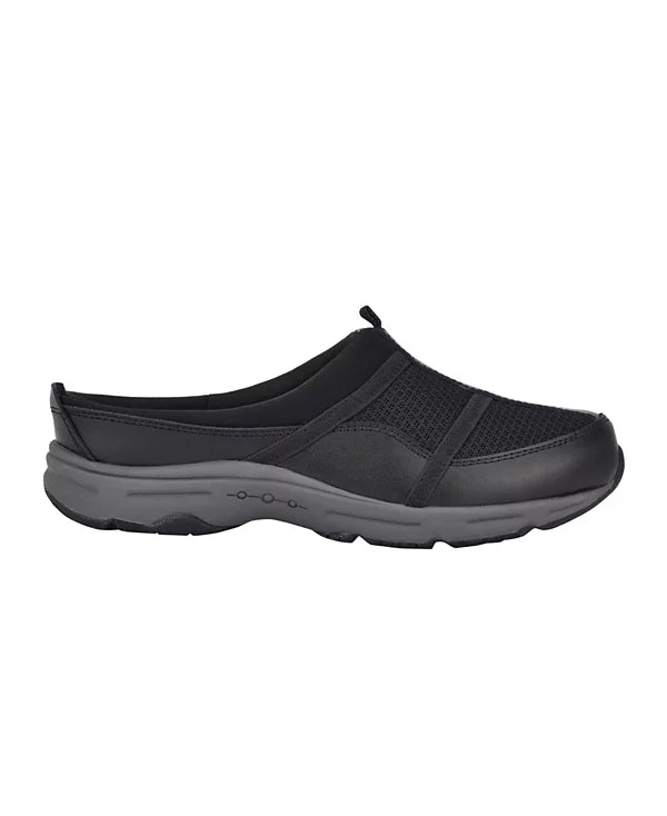Easy Spirit Womens Argyle Sli Black Leather 6.5M