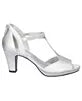Easy Street Womens Flash Dress Silver Satin 8M