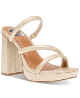 DV Dolce Vita Womens Pyro Banded Platform D Dusty Gold Metallic 11M