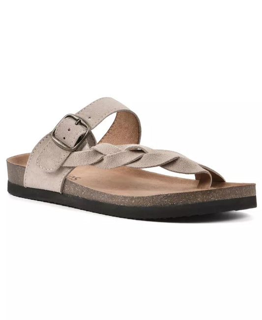 White Mountain Womens Crawfor Sandal Wood, Suede 8M
