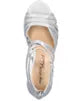 Easy Street Womens Crissa Dre Silver Satin 6.5M