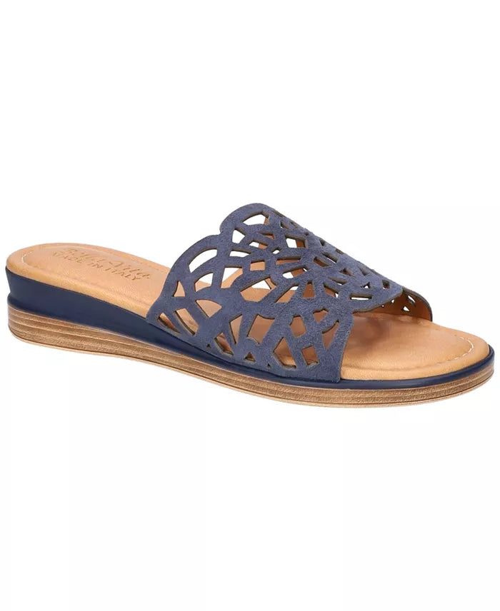 Bella Vita Womens Italy Cas-I Navy Kidsuede Italian Leather 8M