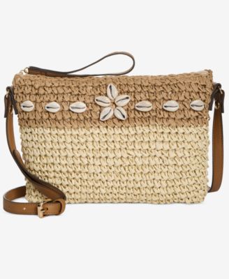 Style Co Shell Straw Small Crossbody