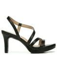 Naturalizer Brenta Strappy Dress Sandals Black Faux Leather 5.5M