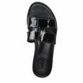 Naturalizer Fame Slide Sandals Black Patent Leather 5.5M