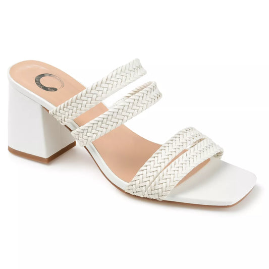 Journee Collection Womens Natia White 7.5W