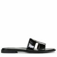 Naturalizer Fame Slide Sandals Black Patent Leather 5.5M