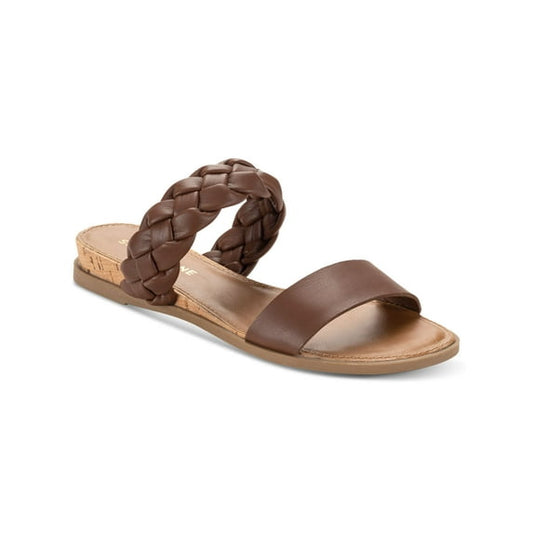 Sun Stone Easten Slide Sandals Chocolate Woven 9.5W