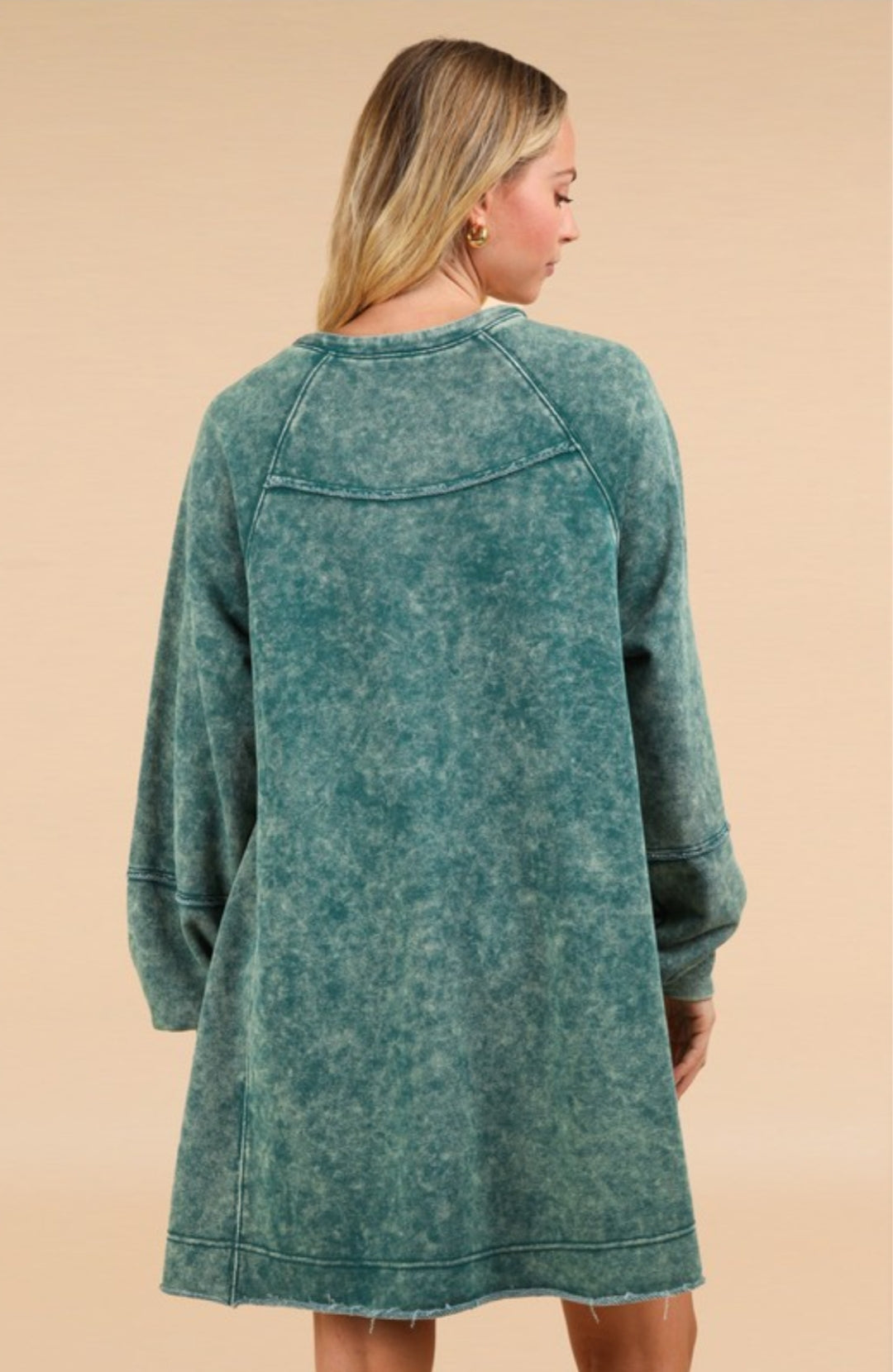 Mineral washed A-line dress
