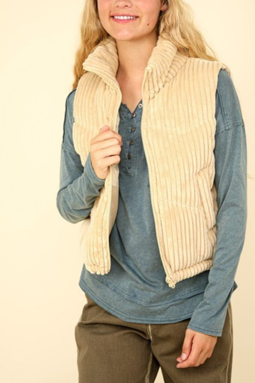 Corduroy Puffer vest