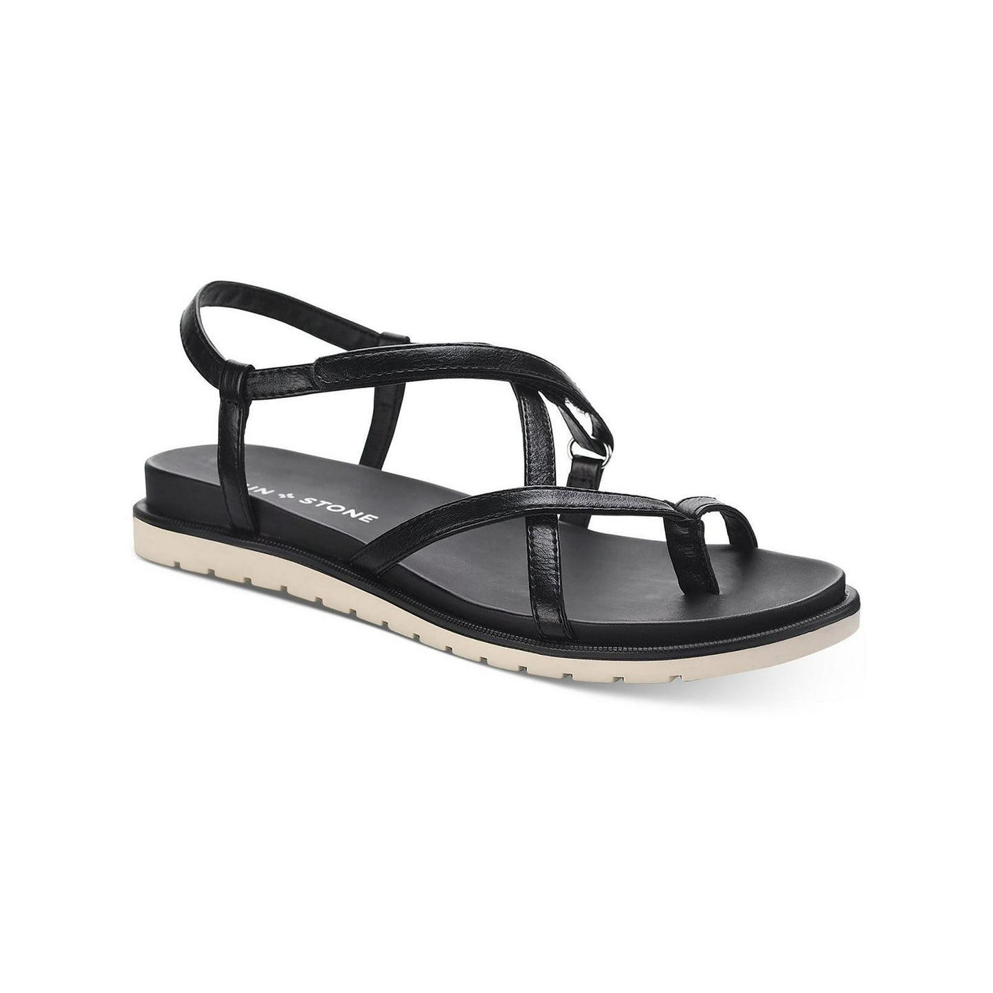 Sun Stone Juune Flat Sandals Black 8M