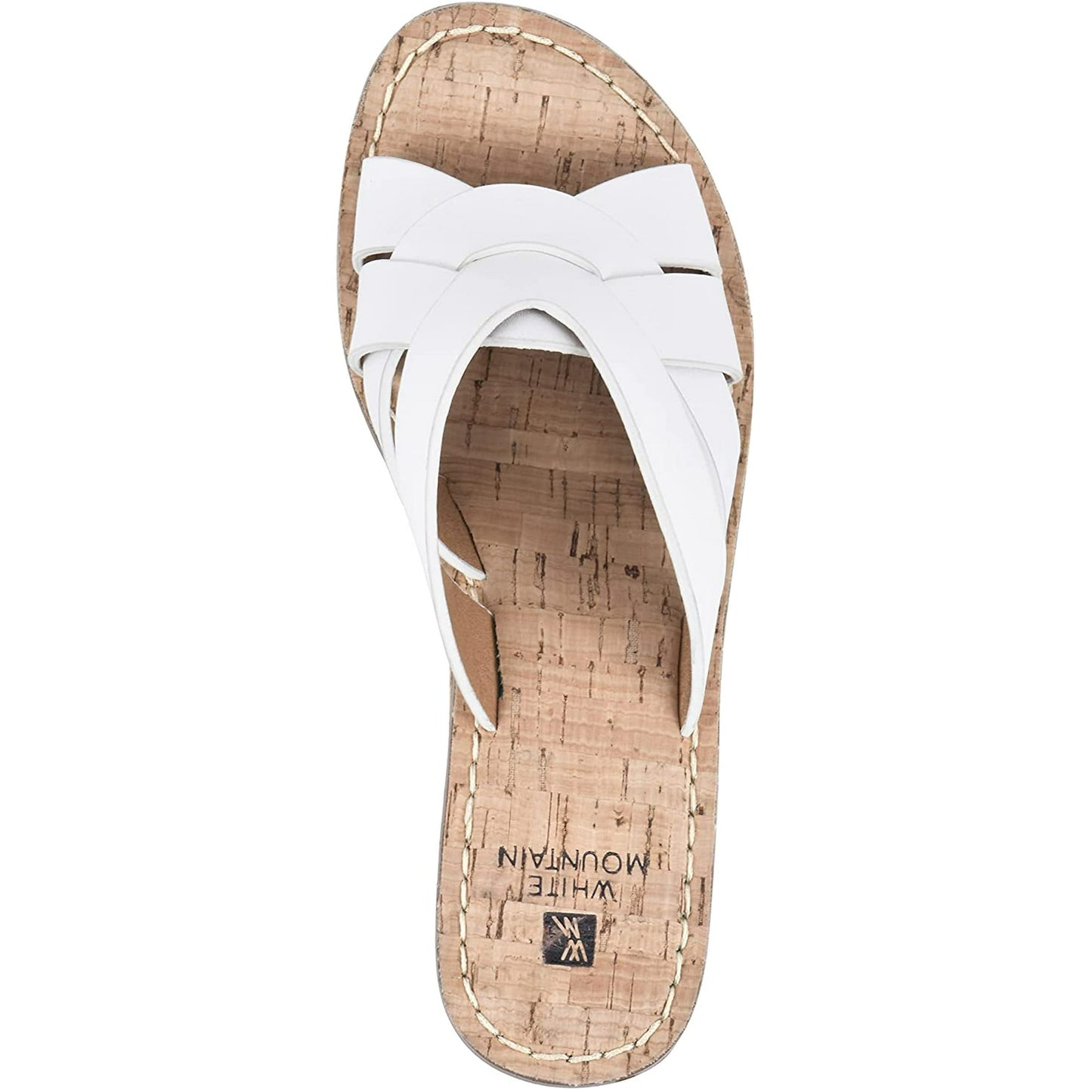 White Mountain Samwell Wedge Sandals White 9M
