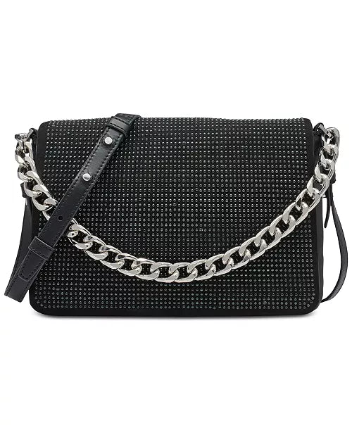 DKNY Desiree Small Flap Crossbody Black/silver