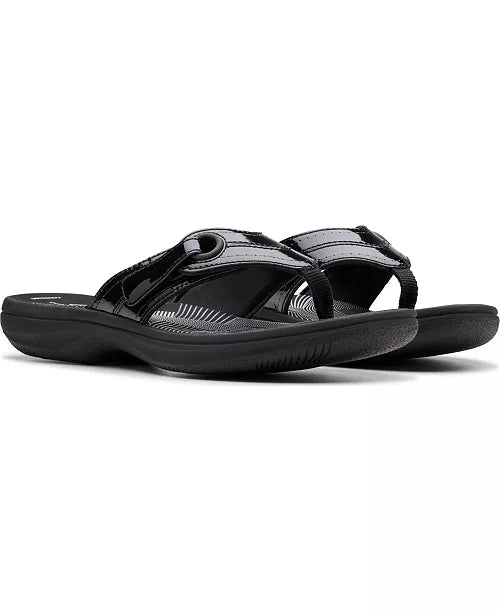 Clarks Womens Cloudsteppers Black Patent 10M