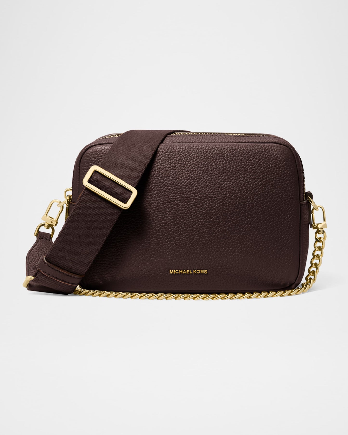 Michael Kors Bryant Mini Leather Double Zip Chocolate
