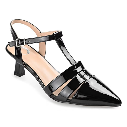 Journee Collection Womens Jazlynn Black Patent 7.5M
