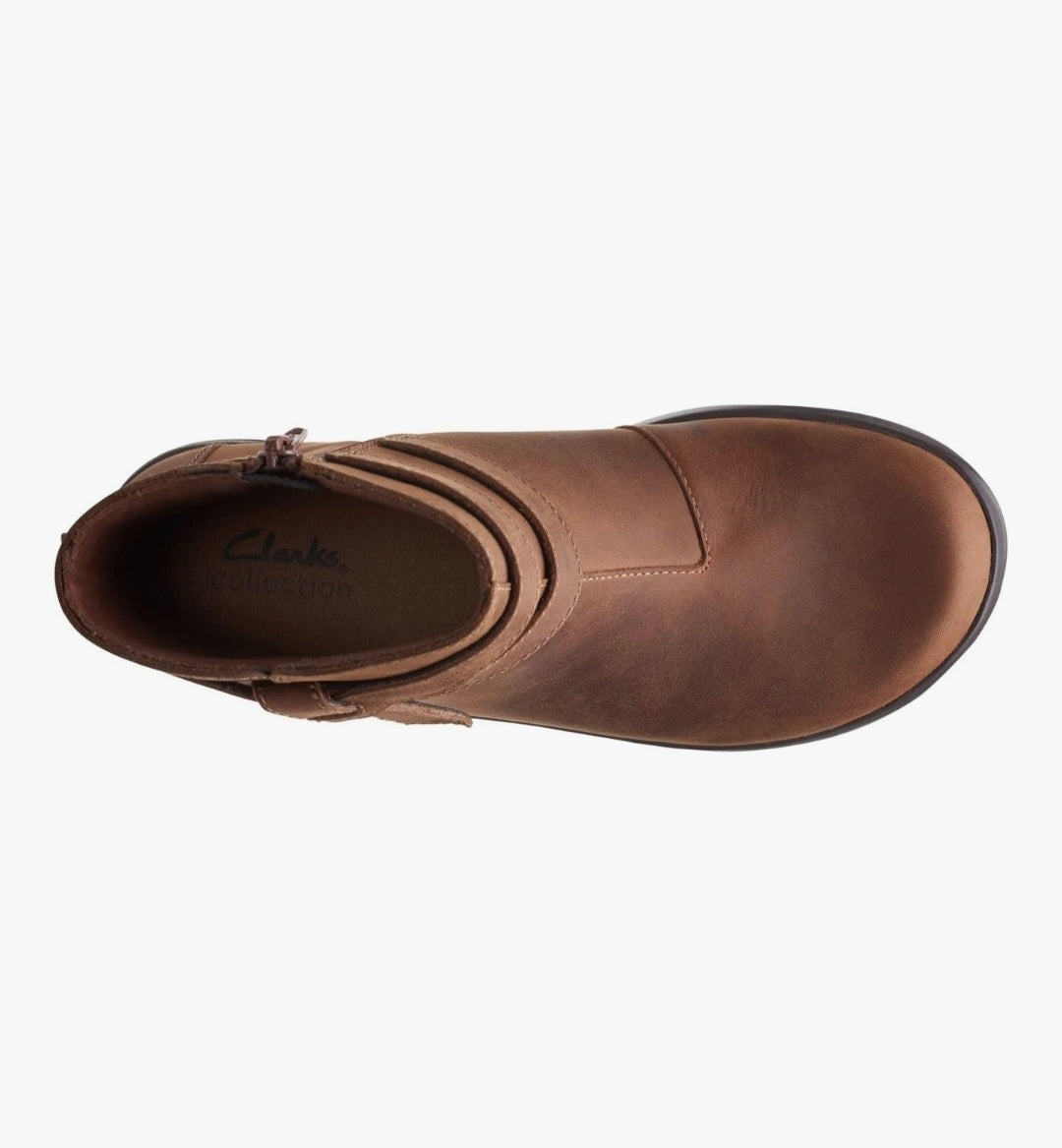 Clarks Womens Angie Spice Booties Dark Tan L 8M