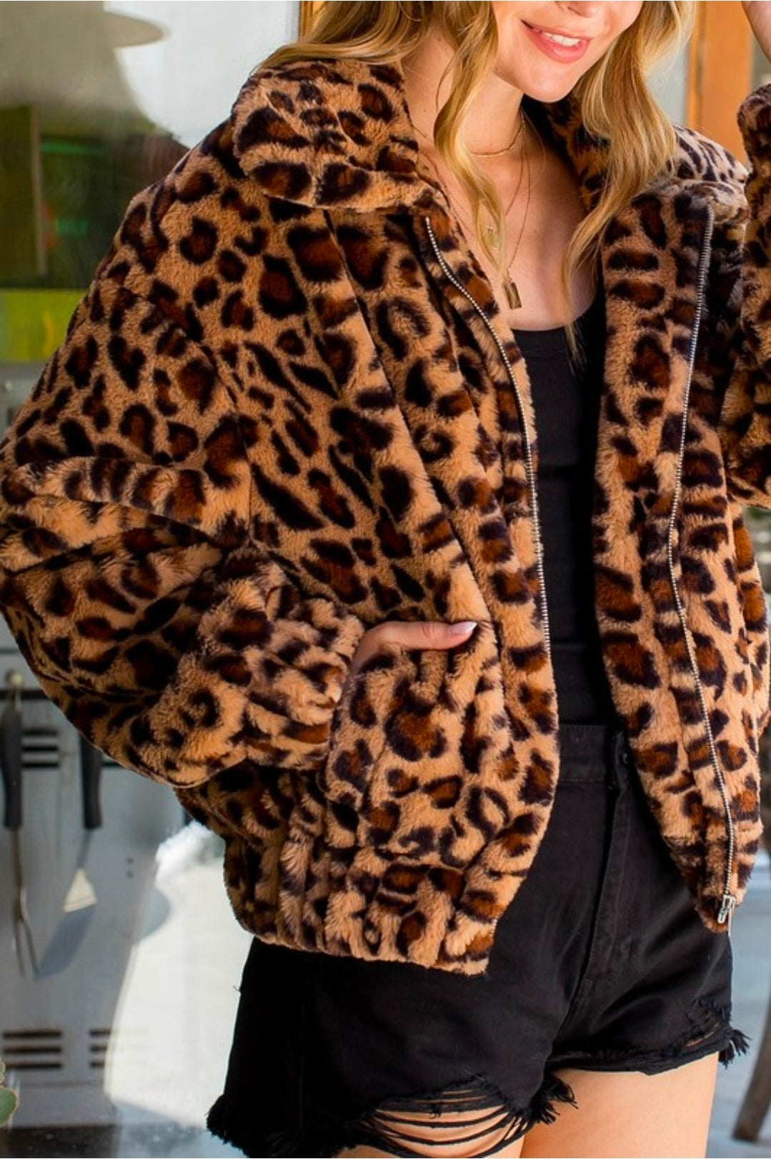 Women's plus Leopard print jacket