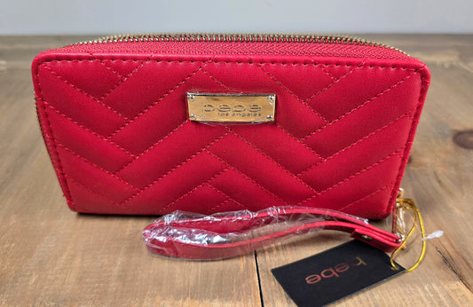 Bebe Red Quilted women's wallet