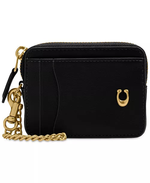 COACH Essential Leather Chain Card wallet