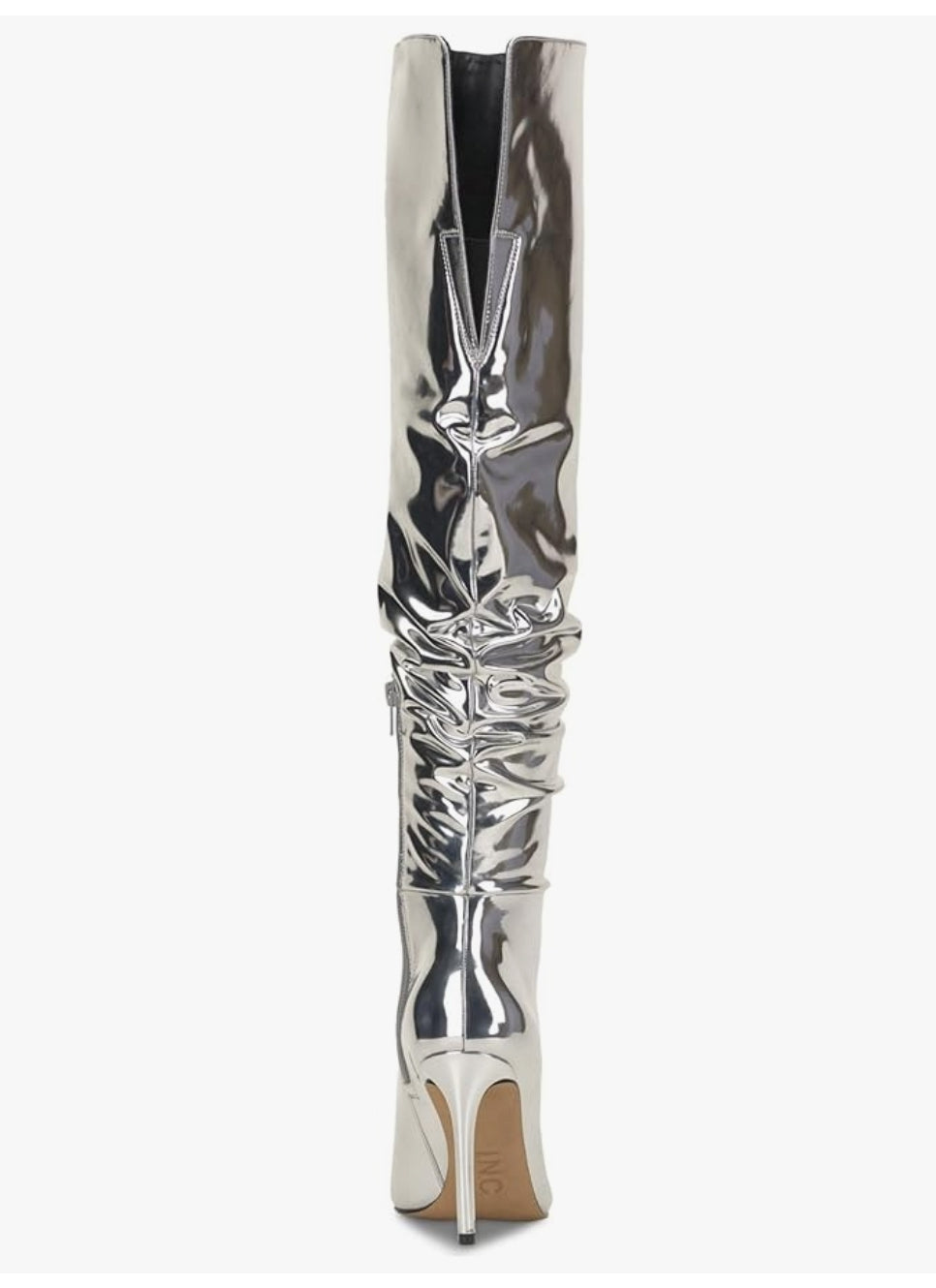 I.N.C. International Concepts Womens Iyonna Over-The-Knee S Silver Patent 5M