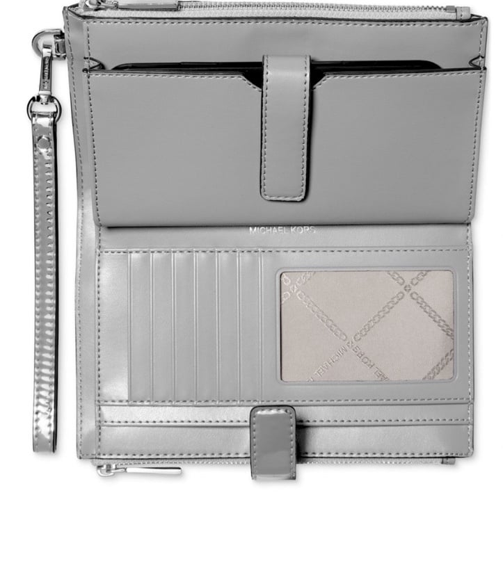 Michael Kors Double Zip Wristlet Silver