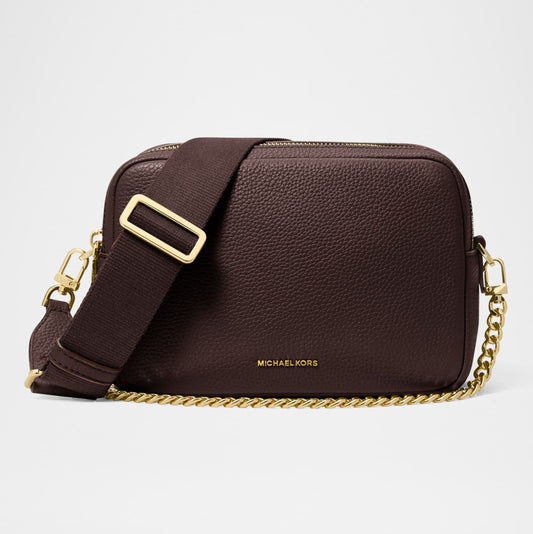 Michael Kors Bryant Mini Leather Double Zip Chocolate
