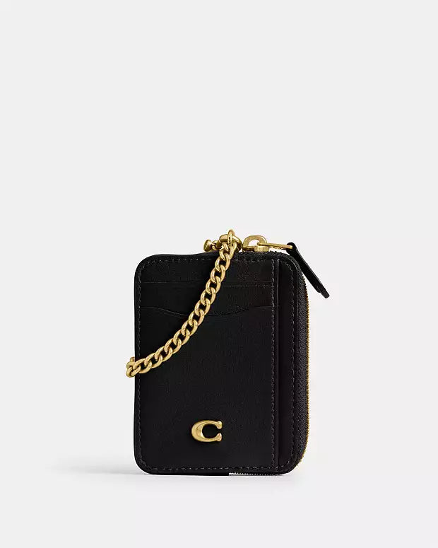 COACH Essential Leather Chain Card wallet