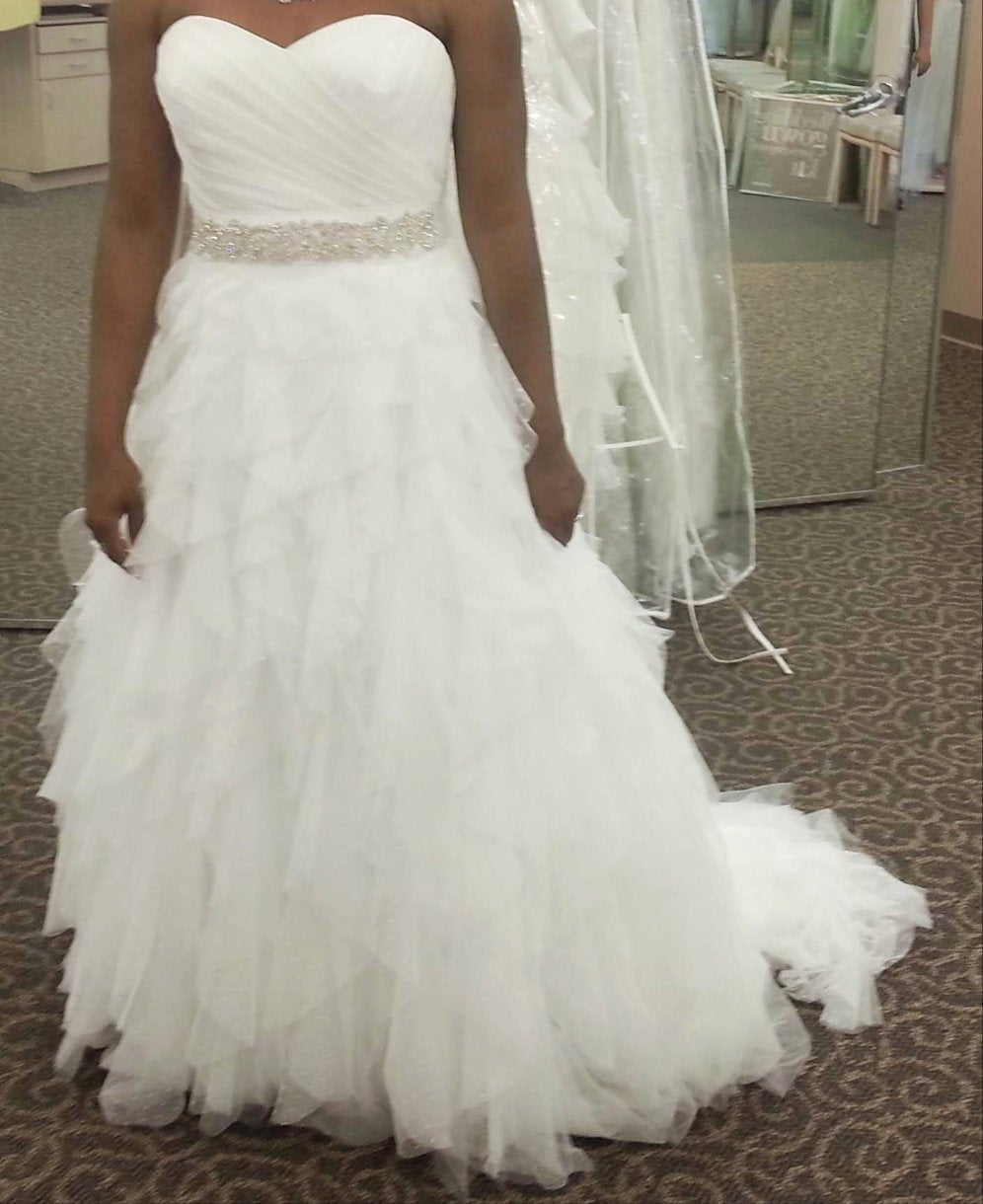 Dot tulle Wedding Gown