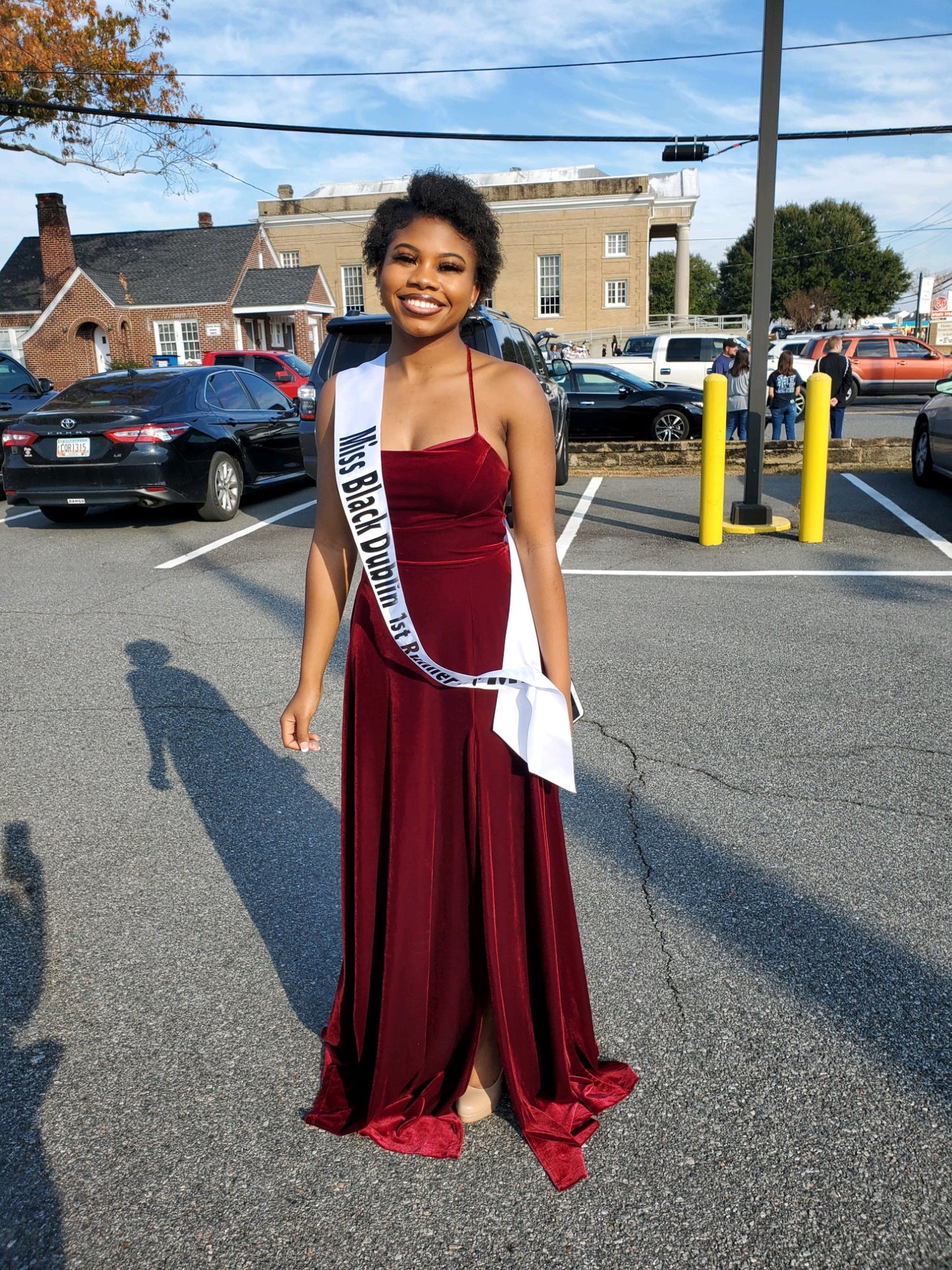 Velvet Lace Up Evening Gown