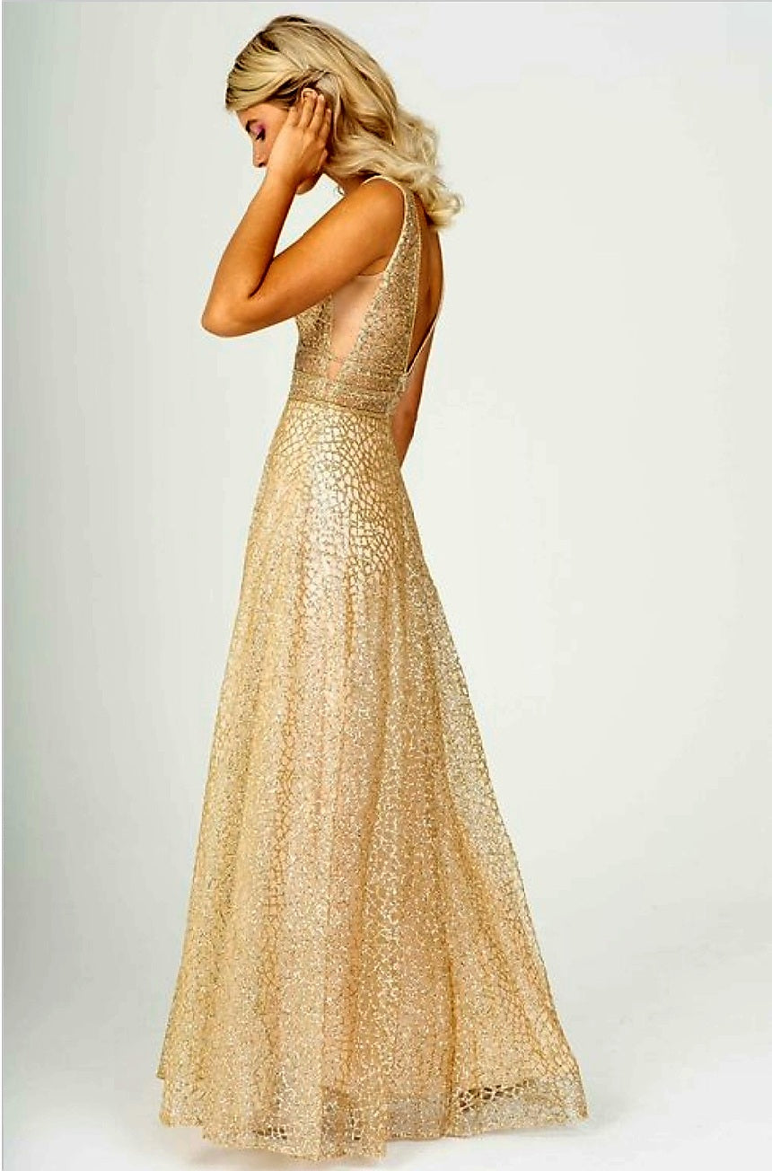 Gold formal dress
