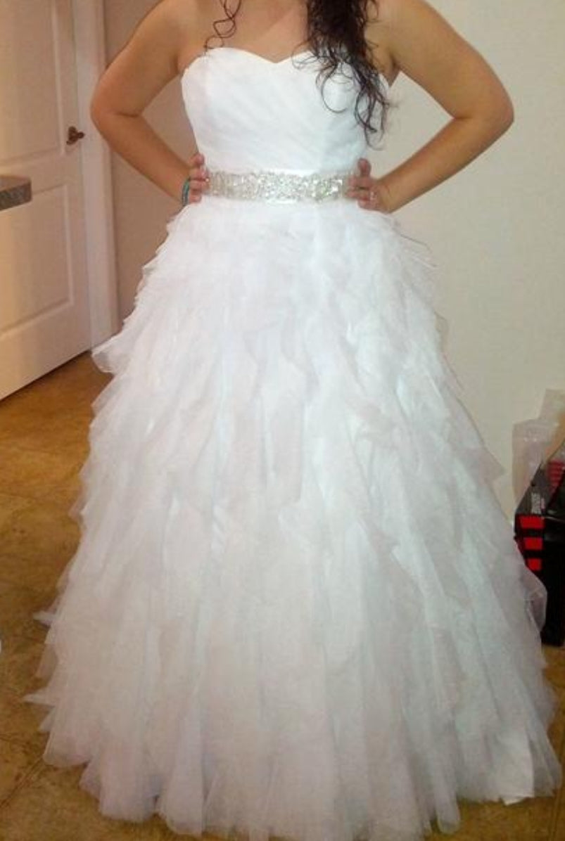 Dot tulle Wedding Gown