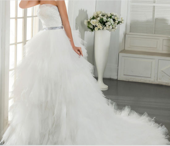 Dot tulle Wedding Gown