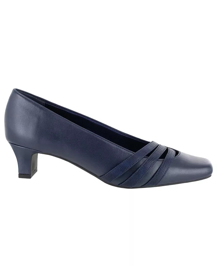 Easy Street Entice Squared toe Pumps Navy 9M