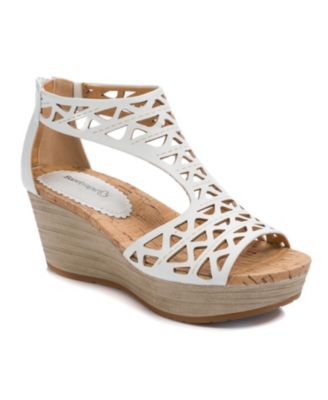 Baretraps Miriam Wedge Sandals White 8.5M