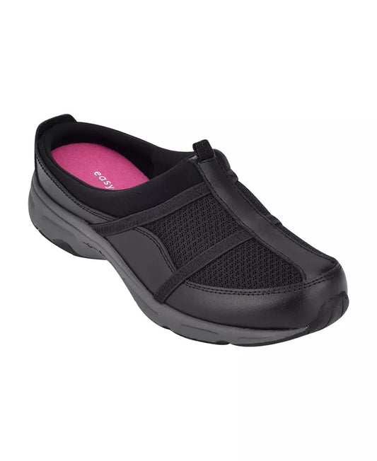 Easy Spirit Womens Argyle Sli Black Leather 6.5M