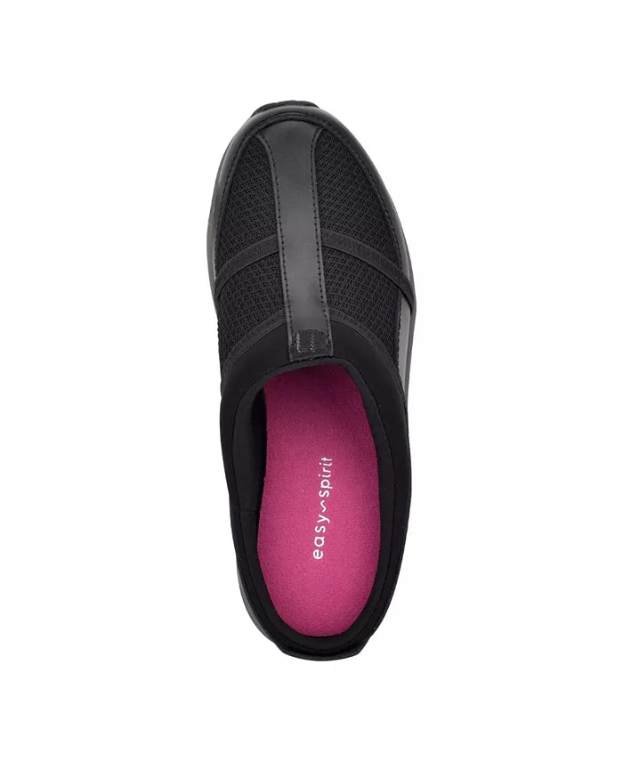 Easy Spirit Womens Argyle Sli Black Leather 6.5M