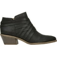 LifeStride Prairie Booties Black Faux Leather 7W
