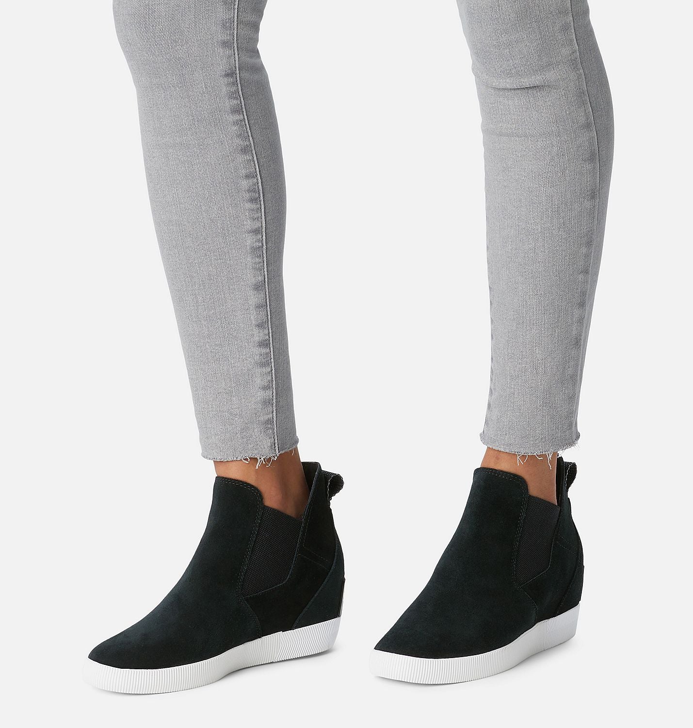 Sorel Womens Out N About Pull-On Hi Black, Sea Salt 11M
