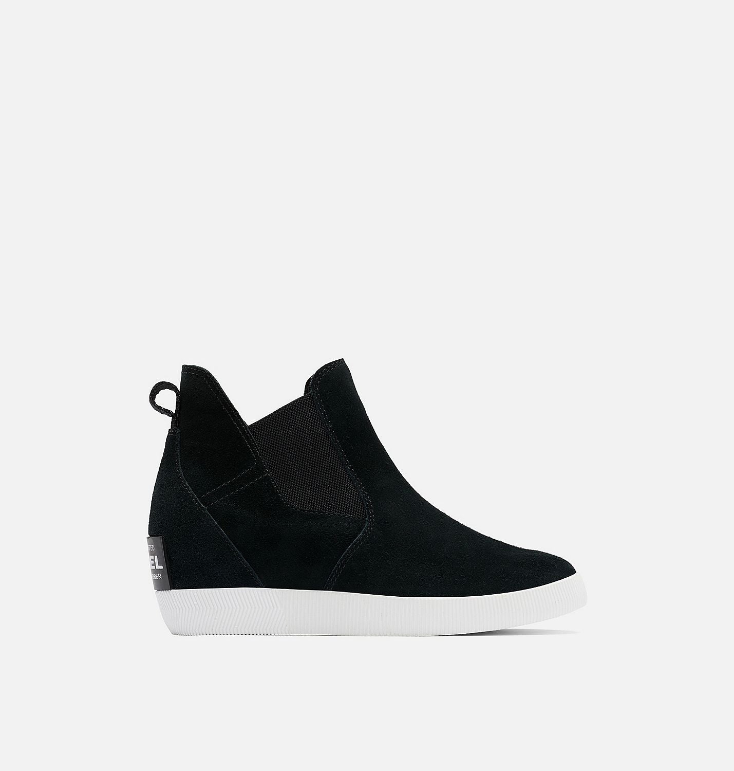 Sorel Womens Out N About Pull-On Hi Black, Sea Salt 11M