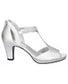 Easy Street Womens Flash Dress Silver Satin 8M