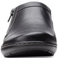 Clarks Womens Cora Giny Cushioned Zi Black 6M