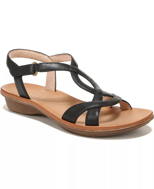 Soul Naturalizer Solo Strappy Sandals Black Faux Leather 10M