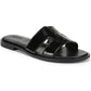 Naturalizer Fame Slide Sandals Black Patent Leather 5.5M