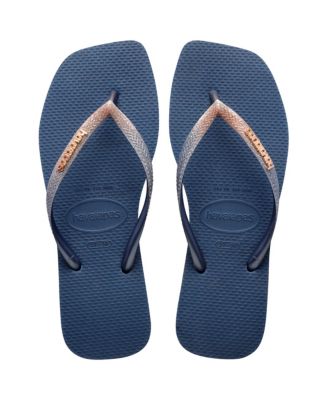 Havaianas Womens Slim Square Glitter flip flops Beige