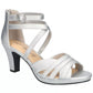 Easy Street Womens Crissa Dre Silver Satin 6.5M