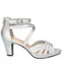 Easy Street Womens Crissa Dre Silver Satin 6.5M